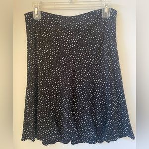 Black and white polka dot skirt